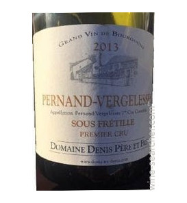 Domaine Denis Père and Fils Pernand-Vergelesses Premier Cru 'Sous Frétille'